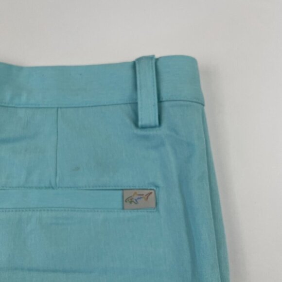 Greg Norman ML75 Microlux Golf Shorts Men’s 30 Baby Blue Chinos Logo Athleisure - Picture 7 of 7